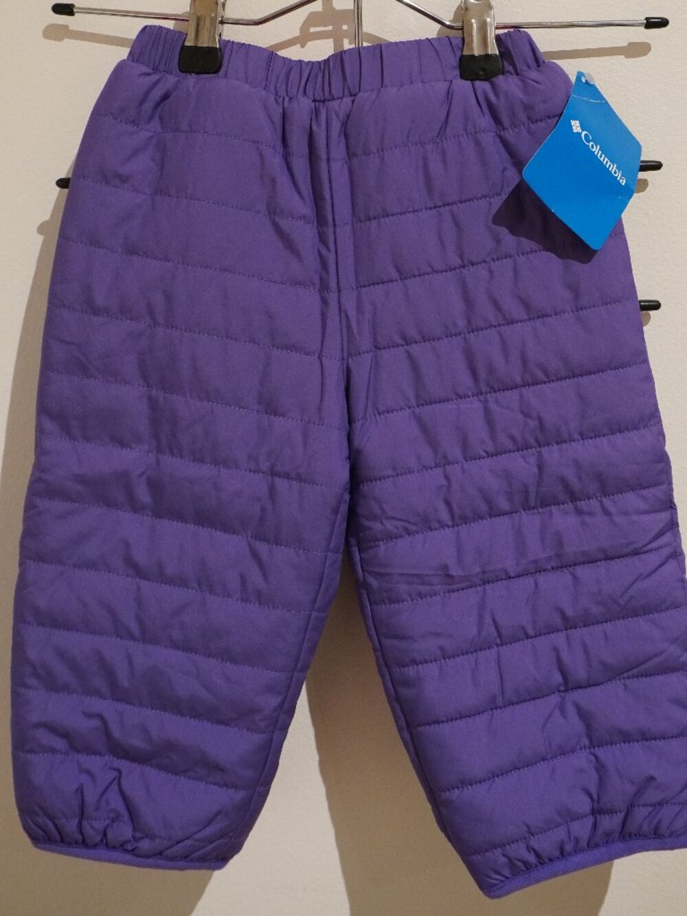 Columbia 2T Quilted Fleece Lined Reversible Puffer Pants Purple Pink NWT